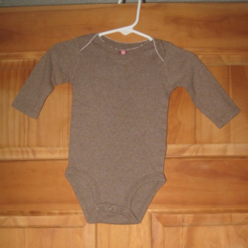5/$20 Girls Carter's Brown Long Sleeve Bodysuit